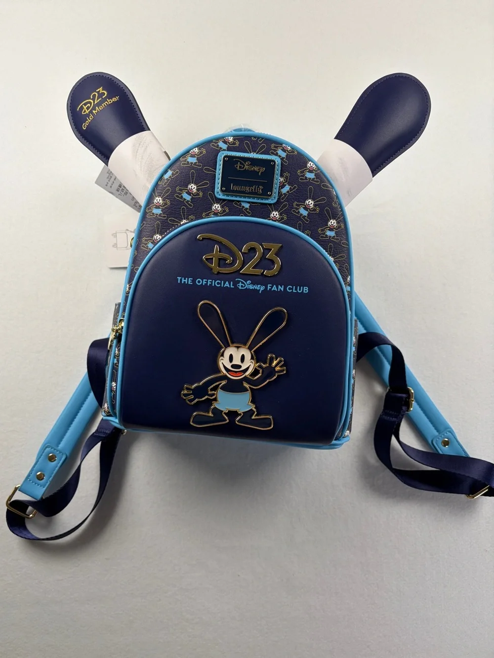 D23 Gold Member 2026 Disney OSWALD LUCKY RABBIT Loungefly Backpack And Ears NEW